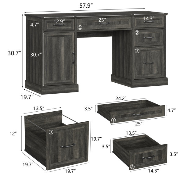 Ophelia Co Hava Modern Writing Desk With Drawer Executive Desk ophelia-co-hava-modern-writing-desk-with-drawer-executive-desk